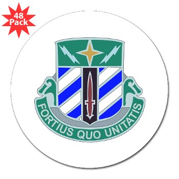 3DSTB - M01 - 01 - 3rd Division - Special Troops Bn 3" Lapel Sticker (48 pk)