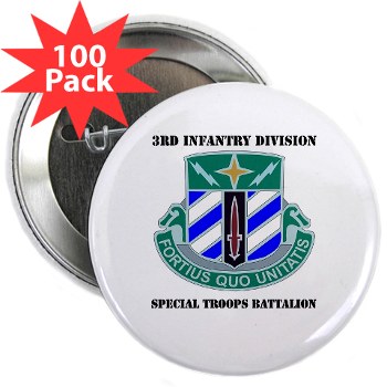 3DSTB - M01 - 01 - 3rd Division - Special Troops Bn with Text 2.25" Button (100 pack)