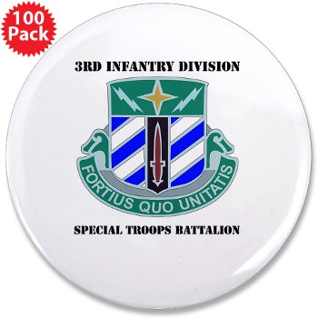 3DSTB - M01 - 01 - 3rd Division - Special Troops Bn with Text 3.5" Button (100 pack) - Click Image to Close