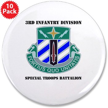 3DSTB - M01 - 01 - 3rd Division - Special Troops Bn with Text 3.5" Button (10 pack)