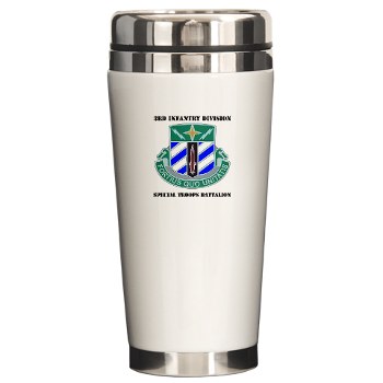 3DSTB - M01 - 03 - 3rd Division - Special Troops Bn with Text Ceramic Travel Mug