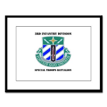 3DSTB - M01 - 02 - 3rd Division - Special Troops Bn with Text Large Framed Print