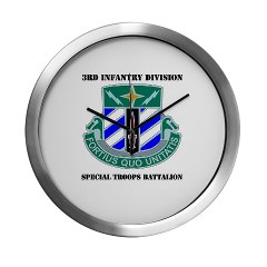 3DSTB - M01 - 03 - 3rd Division - Special Troops Bn with Text Modern Wall Clock