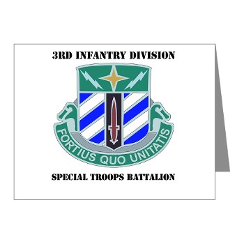 3DSTB - M01 - 02 - 3rd Division - Special Troops Bn with Text Note Cards (Pk of 20)