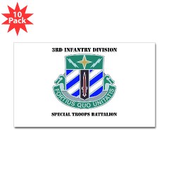 3DSTB - M01 - 01 - 3rd Division - Special Troops Bn with Text Sticker (Rectangle 10 pk) - Click Image to Close