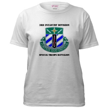 3DSTB - A01 - 04 - 3rd Division - Special Troops Bn with Text Women's T-Shirt