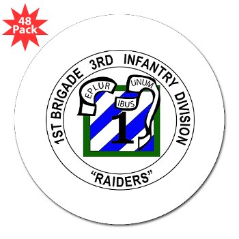 3IDIBCTR - M01 - 01 - 1st Brigade Combat Team - Raider 3" Lapel Sticker (48 pk) - Click Image to Close