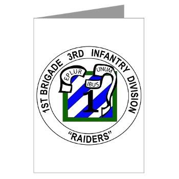 3IDIBCTR - M01 - 02 - 1st Brigade Combat Team - Raider Greeting Cards (Pk of 10)