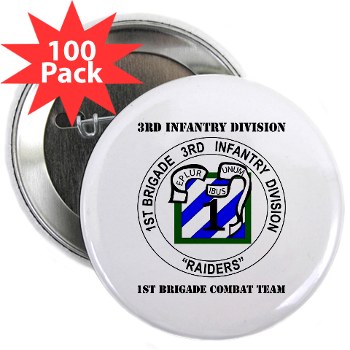 3IDIBCTR - M01 - 01 - 1st Brigade Combat Team - Raider with Text 2.25" Button (100 pack)