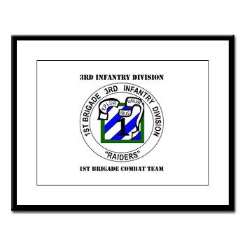 3IDIBCTR - M01 - 02 - 1st Brigade Combat Team - Raider with Text Large Framed Print