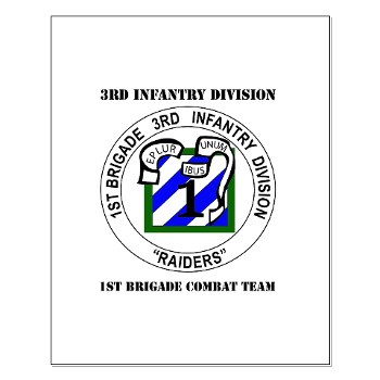 3IDIBCTR - M01 - 02 - 1st Brigade Combat Team - Raider with Text Small Poster