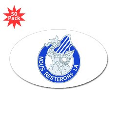 3ID - M01 - 01 - DUI - 3rd Infantry Division Sticker (Oval 50 pk)