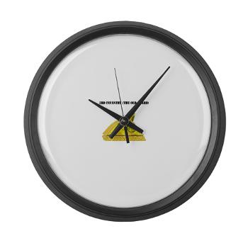 3Infantry - M01 - 03 - 3rd Infantry (The Old Guard) with Text - Large Wall Clock