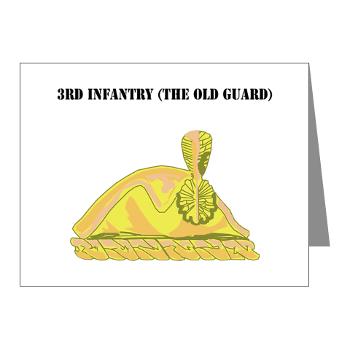 3Infantry - M01 - 02 - 3rd Infantry (The Old Guard) with Text - Note Cards (Pk of 20)