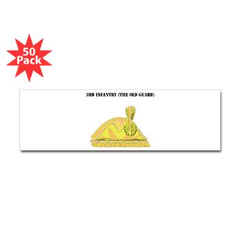 3Infantry - M01 - 01 - 3rd Infantry (The Old Guard) with Text - Sticker (Bumper 50 pk)