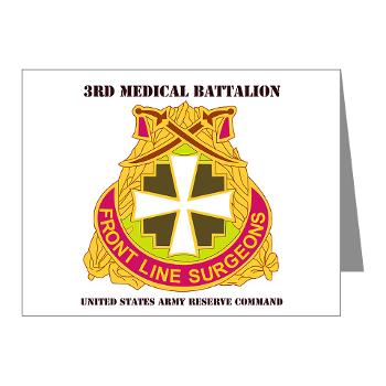 3MC - M01 - 02 - SSI - 3rd Medical Command with Text - Note Cards (Pk of 20)