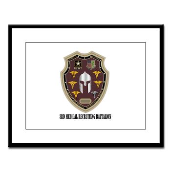 3MRB - M01 - 02 - DUI - 3rd Medical Recruiting Bn with Text Large Framed Print - Click Image to Close