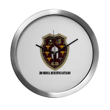 3MRB - M01 - 03 - DUI - 3rd Medical Recruiting Bn with Text Modern Wall Clock - Click Image to Close
