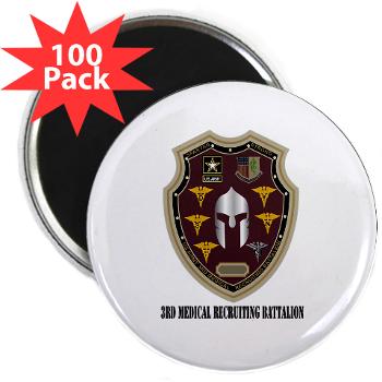3MRB - M01 - 01 - DUI - 3rd Medical Recruiting Bn with Text 2.25" Magnet (100 pack)