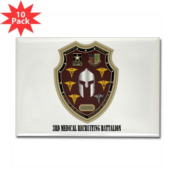 3MRB - M01 - 01 - DUI - 3rd Medical Recruiting Bn with Text Rectangle Magnet (10 pack) - Click Image to Close