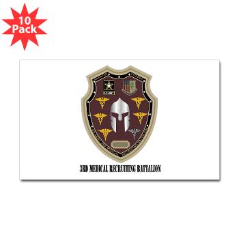 3MRB - M01 - 01 - DUI - 3rd Medical Recruiting Bn with Text Sticker (Rectangle 10 pk) - Click Image to Close