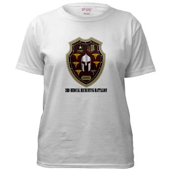3MRB - A01 - 04 - DUI - 3rd Medical Recruiting Bn with Text Women's T-Shirt - Click Image to Close