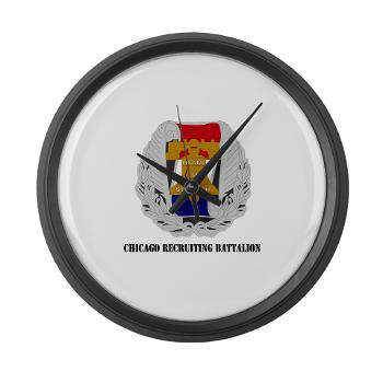 3RBCRB - M01 - 03 - SSI - Chicago Recruiting Battalion with Text - Large Wall Clock