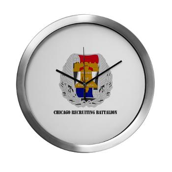 3RBCRB - M01 - 03 - SSI - Chicago Recruiting Battalion with Text - Modern Wall Clock