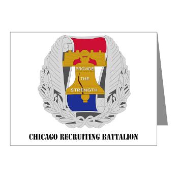 3RBCRB - M01 - 02 - SSI - Chicago Recruiting Battalion with Text - Note Cards (Pk of 20) - Click Image to Close