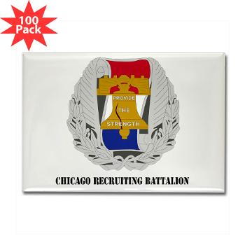 3RBCRB - M01 - 01 - SSI - Chicago Recruiting Battalion with Text - Rectangle Magnet (100 pack)