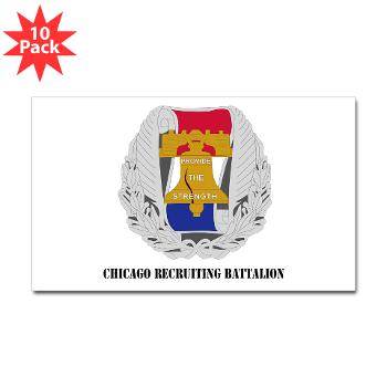 3RBCRB - M01 - 01 - SSI - Chicago Recruiting Battalion with Text - Sticker (Rectangle 10 pk) - Click Image to Close