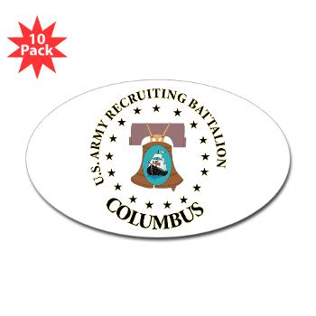3RBCRBN - M01 - 01 - DUI - Columbus Recruiting Battalion - Sticker (Oval 10 pk)