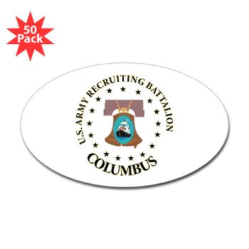 3RBCRBN - M01 - 01 - DUI - Columbus Recruiting Battalion - Sticker (Oval 50 pk)