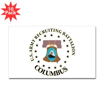 3RBCRBN - M01 - 01 - DUI - Columbus Recruiting Battalion - Sticker (Rectangle 10 pk)
