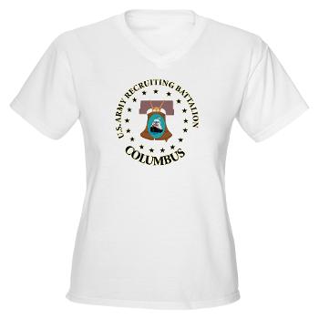 3RBCRBN - A01 - 04 - DUI - Columbus Recruiting Battalion - Women's V-Neck T-Shirt