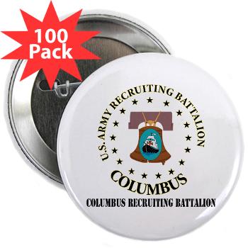 3RBCRBN - M01 - 01 - DUI - Columbus Recruiting Battalion with Text - 2.25" Button (100 pack)