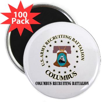 3RBCRBN - M01 - 01 - DUI - Columbus Recruiting Battalion with Text - 2.25" Magnet (100 pack)