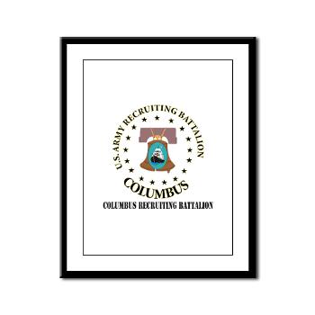 3RBCRBN - M01 - 02 - DUI - Columbus Recruiting Battalion with Text - Framed Panel Print - Click Image to Close