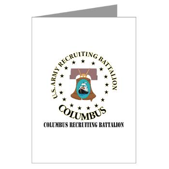 3RBCRBN - M01 - 02 - DUI - Columbus Recruiting Battalion with Text - Greeting Cards (Pk of 10)
