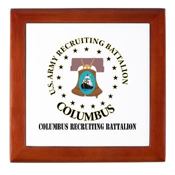 3RBCRBN - M01 - 03 - DUI - Columbus Recruiting Battalion with Text - Keepsake Box