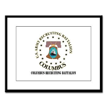 3RBCRBN - M01 - 02 - DUI - Columbus Recruiting Battalion with Text - Large Framed Print