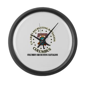 3RBCRBN - M01 - 03 - DUI - Columbus Recruiting Battalion with Text - Large Wall Clock