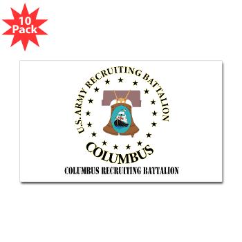 3RBCRBN - M01 - 01 - DUI - Columbus Recruiting Battalion with Text - Sticker (Rectangle 10 pk) - Click Image to Close
