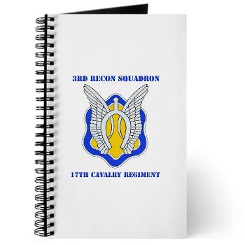 3RS17CR - M01 - 02 - DUI - 3rd Recon Sqdrn - 17th Cavalry Regt with Text - Journal