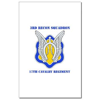 3RS17CR - M01 - 02 - DUI - 3rd Recon Sqdrn - 17th Cavalry Regt with Text - Mini Poster Print