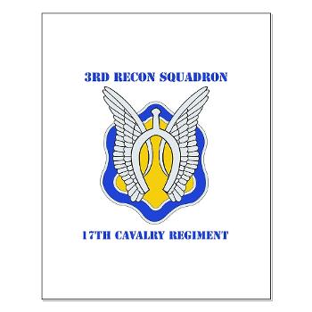 3RS17CR - M01 - 02 - DUI - 3rd Recon Sqdrn - 17th Cavalry Regt with Text - Small Poster