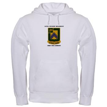 3S16CR - A01 - 03 - DUI - 3rd Squadron - 16th Cavalry Regiment with Text - Hooded Sweatshirt