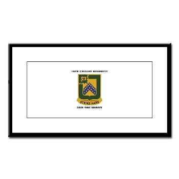 3S16CR - M01 - 02 - DUI - 3rd Squadron - 16th Cavalry Regiment with Text - Small Framed Print