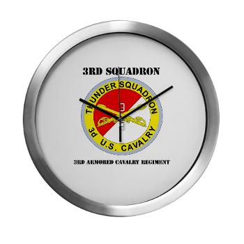 3S3ACR - M01 - 03 - DUI - 3rd Sqdrn - 3rd ACR with Text Modern Wall Clock - Click Image to Close