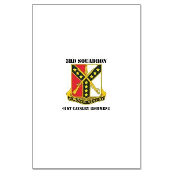 3S61CR - M01 - 02 - DUI - 3rd Sqdrn - 61st Cavalry Regt with Text - Large Poster